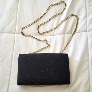 Banana Republic Black Glitter Clutch